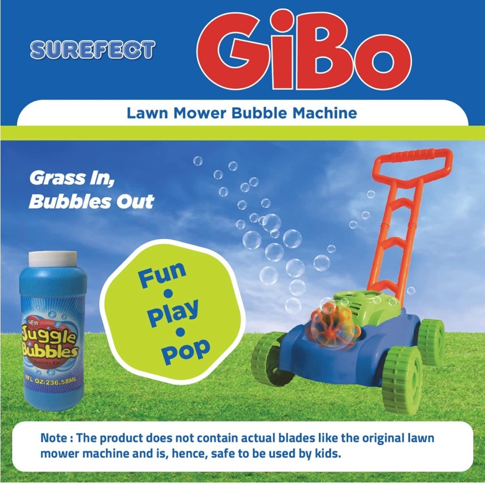 Toy Lawn Mower Bubble Machine